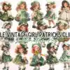 little-vintage-girl-patricks-day-clipart