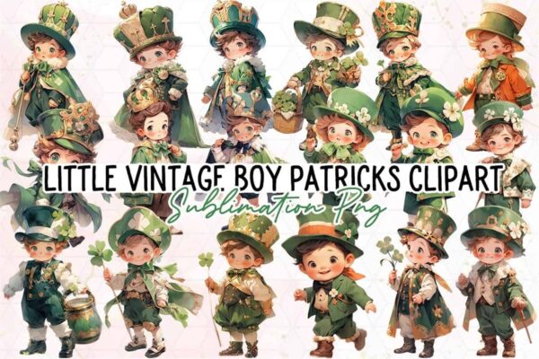 little-vintage-boy-patricks-day-clipart