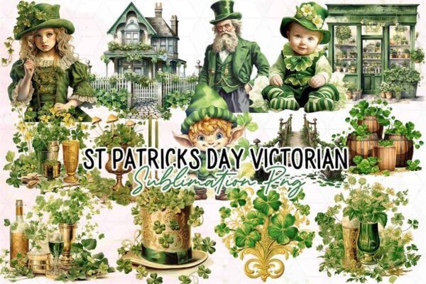 st-patricks-day-victorian-clipart-png