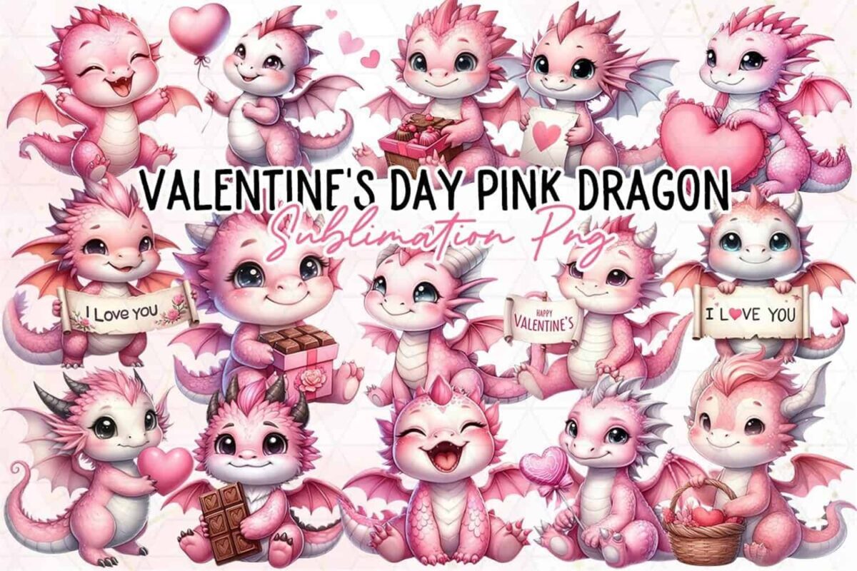 valentines-day-pink-dragon-clipart-png