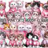 cute-pink-cats-hoodie-clipart-png