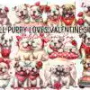 Bull Puppy Loves Valentine's Clipart PNG bull-puppy-loves-valentines-clipart-png