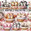Cute Animals Valentine's Day Clipart PNG cute-animals-valentines-day-clipart-png