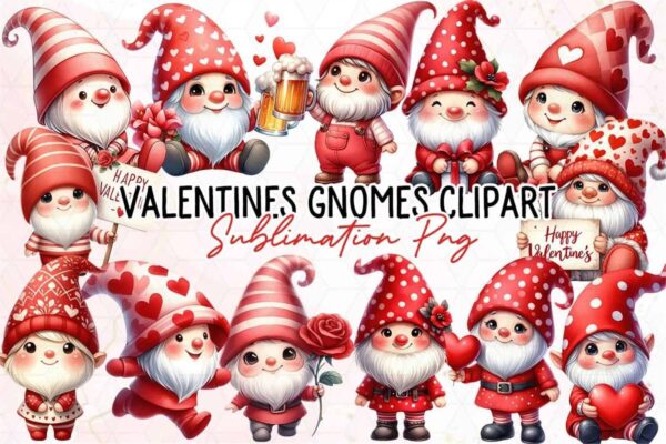 valentines-gnomes-sublimation-clipart