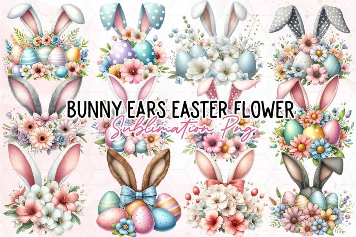 bunny-ears-easter-flower-clipart-png
