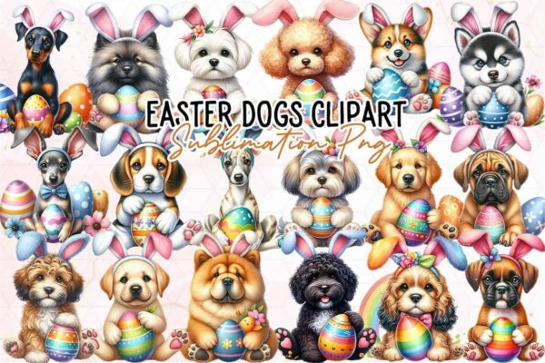 adorable-easter-dogs-sublimation-clipart