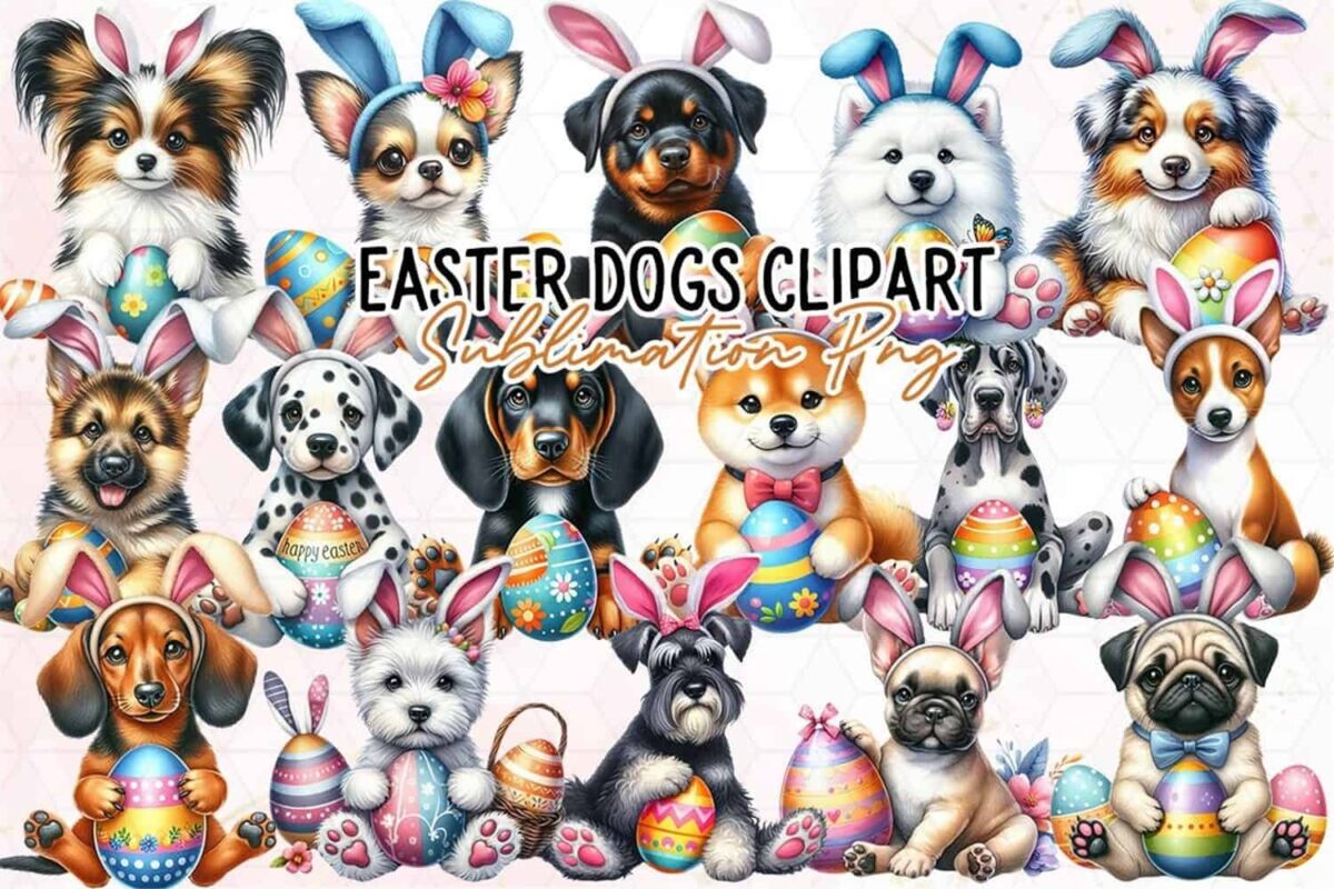adorable-easter-dogs-sublimation-clipart