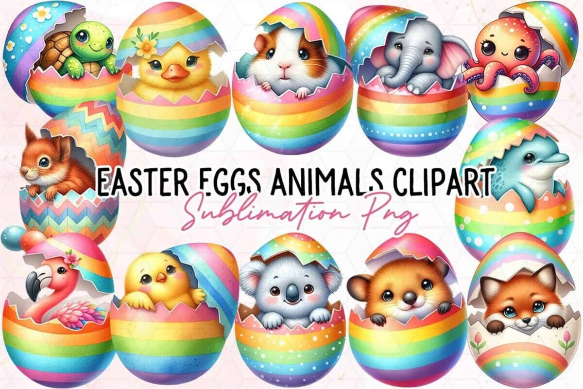 easter-eggs-animals-sublimation-clipart