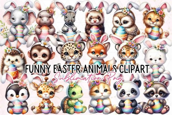 funny-easter-animals-sublimation-clipart