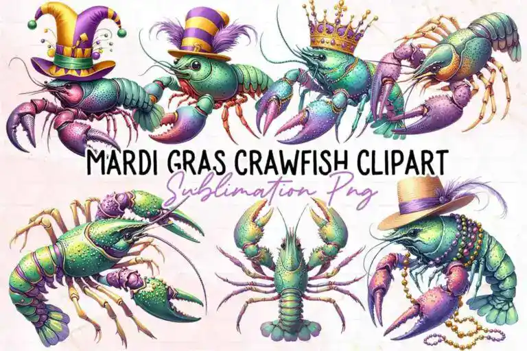 mardi-gras-crawfish-sublimation-clipart