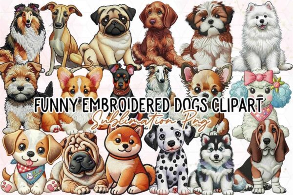 funny-embroidered-dogs-clipart-png