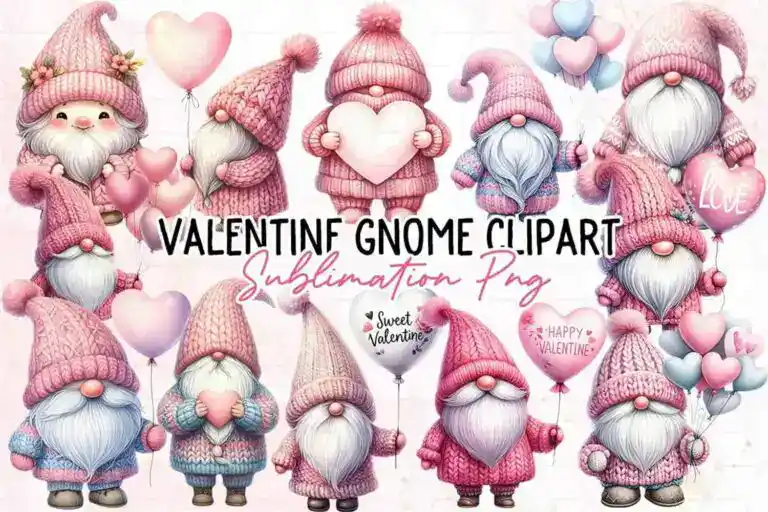 valentine-gnome-sublimation-clipart-png