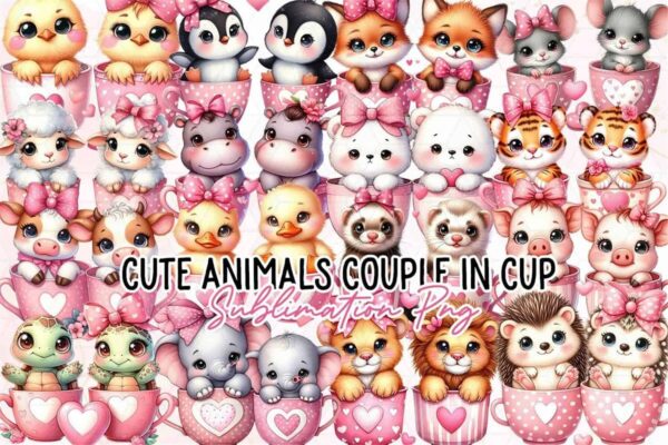 cute-animals-couple-in-cup-clipart-png