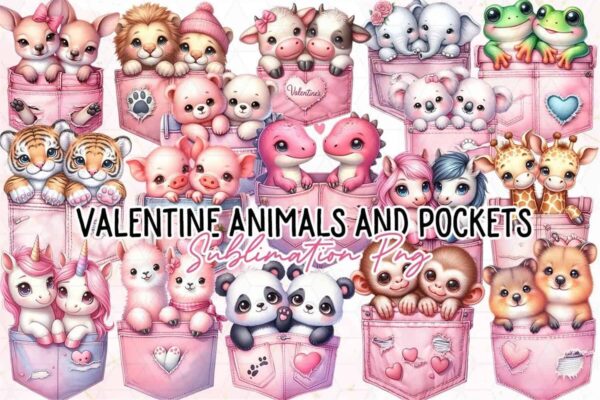 valentine-animals-and-pockets-clipart
