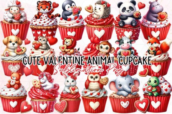 cute-valentine-animal-cupcake-clipart