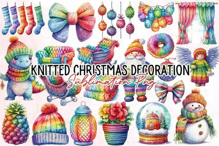 rainbow-knitted-christmas-decoration