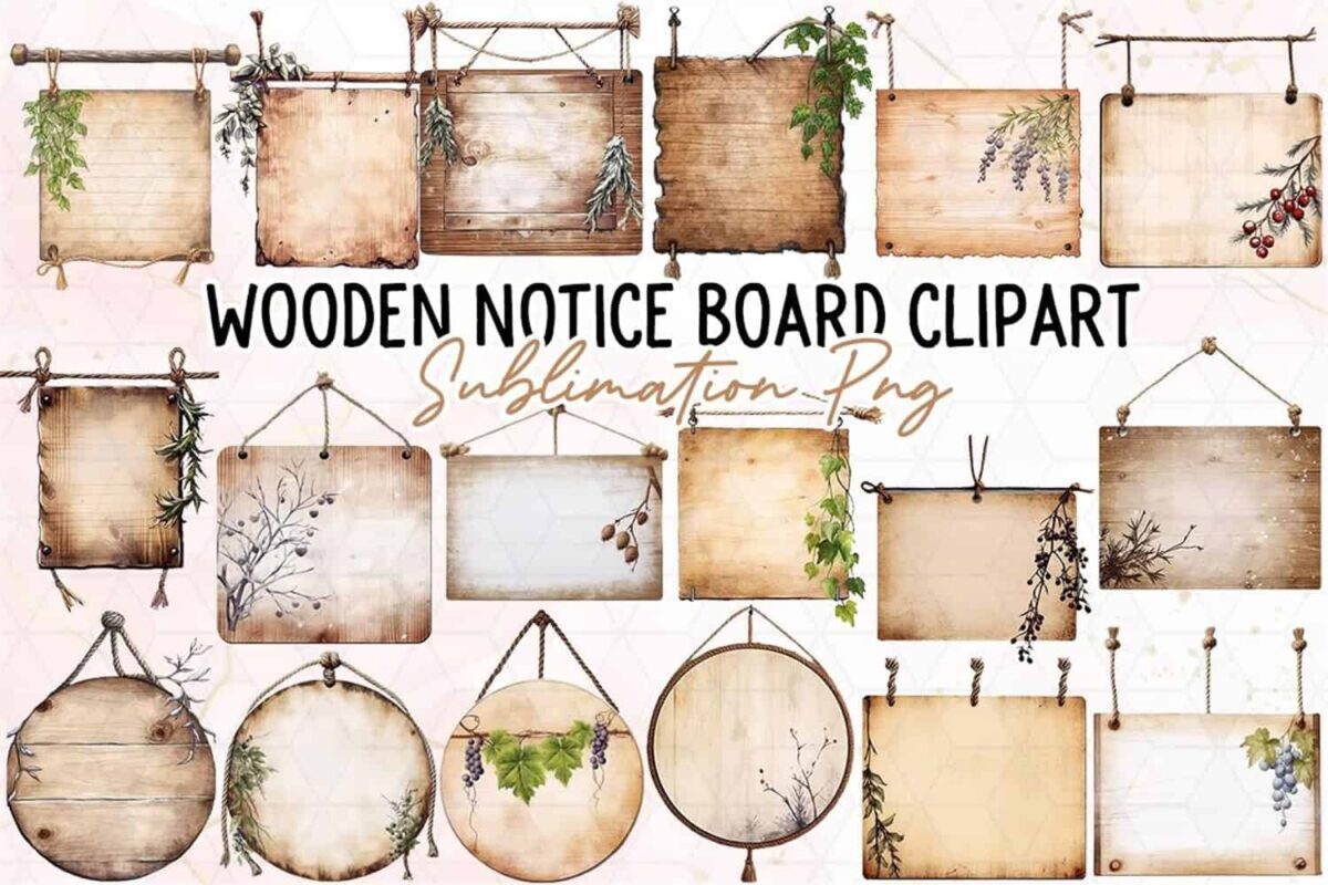 wooden-notice-board-sublimation-clipart