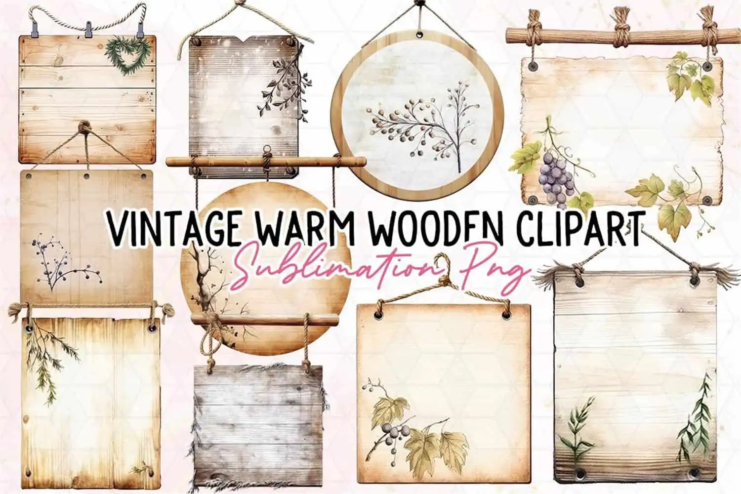 vintage-wooden-sign-watercolor-clipart