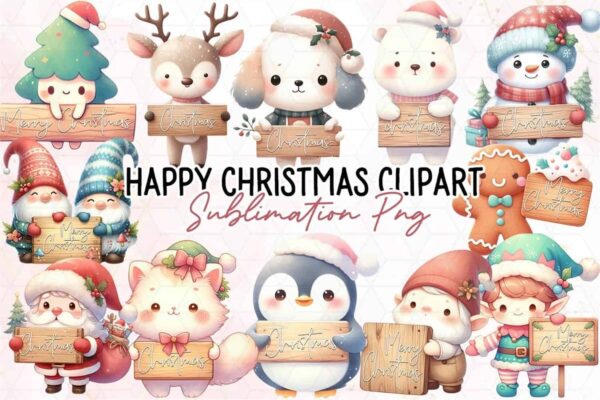 happy-christmas-sublimation-clipart-png