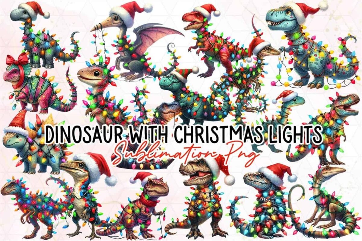 dinosaur-wrapped-in-christmas-lights