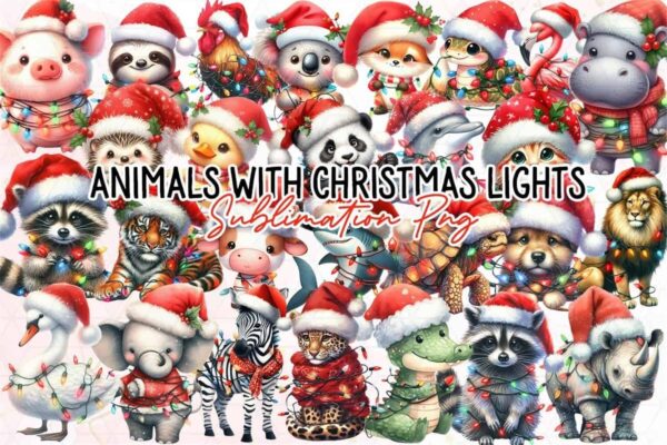 animals-wrapped-with-christmas-lights