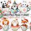 christmas-mugs-sublimation-clipart-png