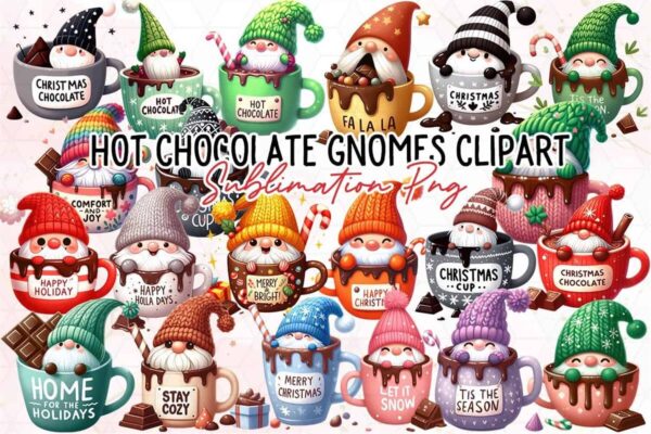 hot-chocolate-gnomes-sublimation-clipart
