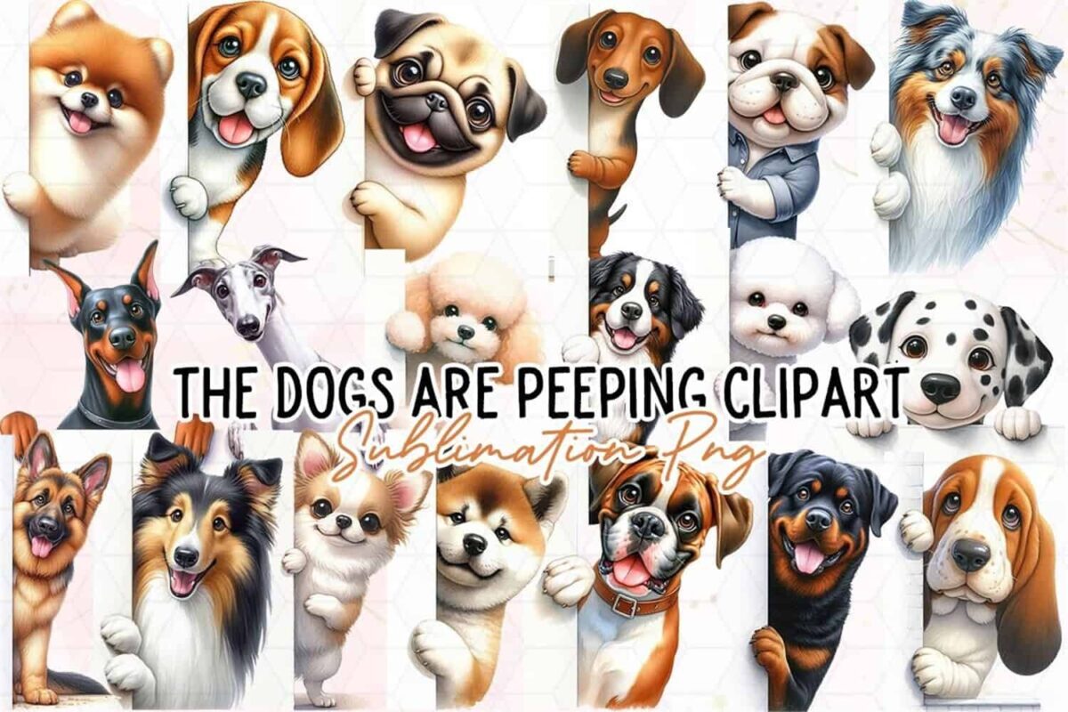 the-dogs-are-peeping-sublimation-clipart