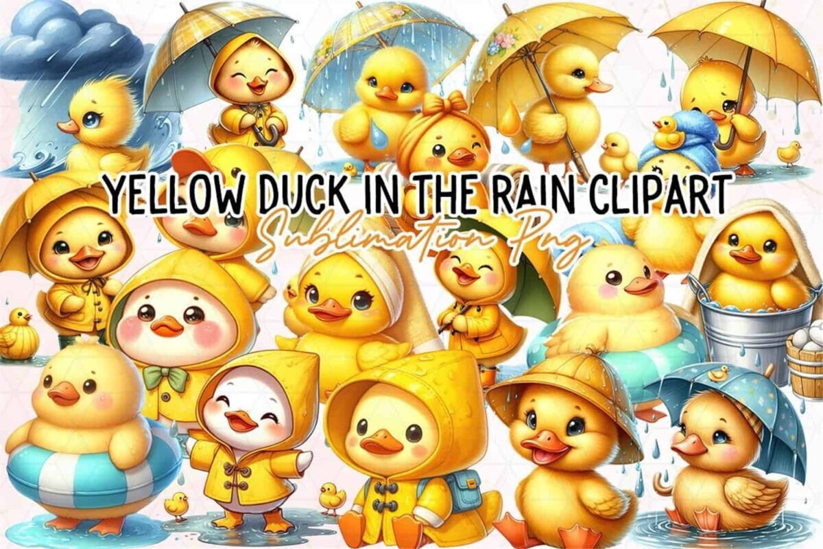 yellow-duck-in-the-rain-clipart-png