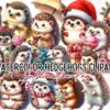 watercolor-hedgehogs-sublimation-clipart