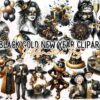 black-gold-new-year-sublimation-clipart