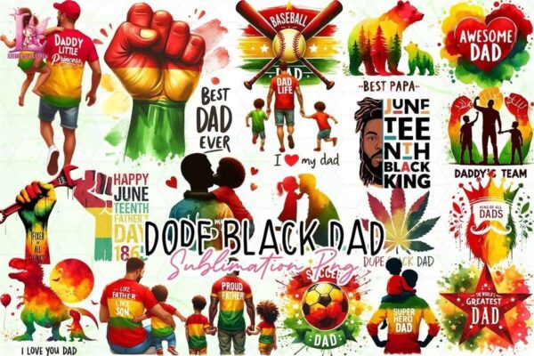 dope-black-dad-clipart-png-bundle