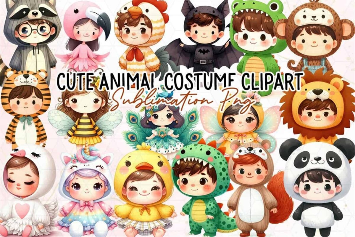 cute-animal-costume-sublimation-clipart