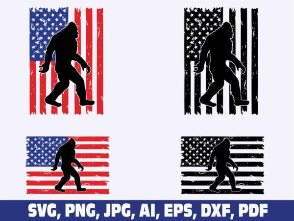 big-foot-usa-flag