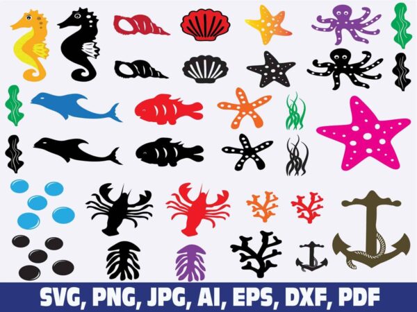 ocean-life-svg-bundle-ocean-animal-svg-under-the-sea-svg-fish-silhouette