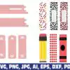 Teacher School Glitter Pen Wraps teacher-school-glitter-pen-wraps