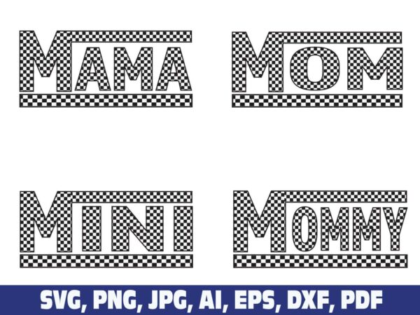 checkered-mama-mom-mommy-mini-racing