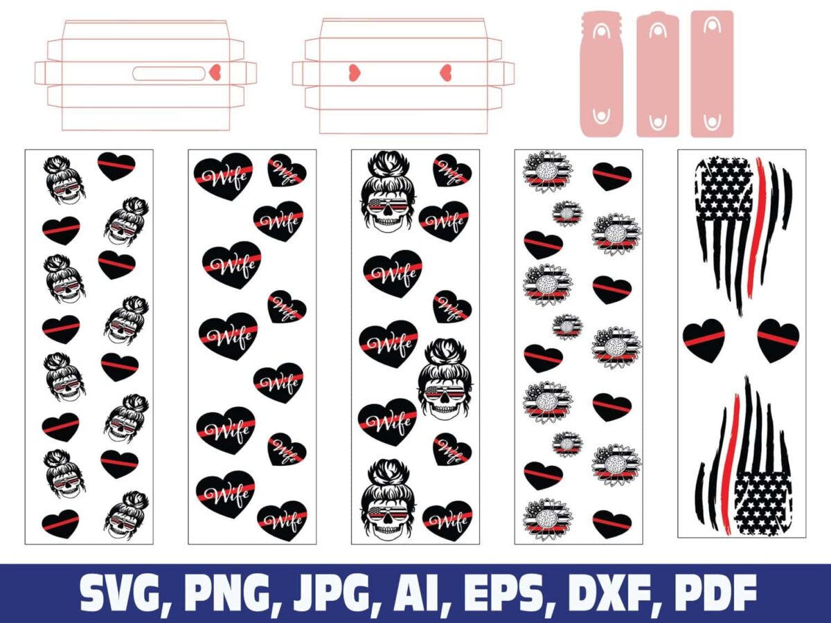 firefighter-glitter-pen-wraps