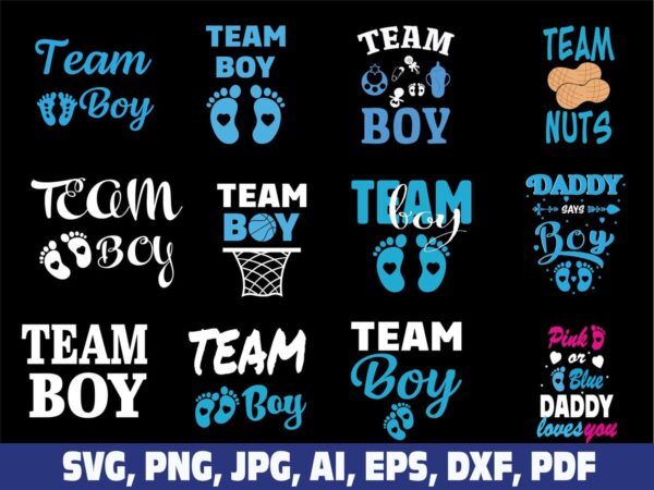 team-boy-gender-reveal-baby-announcement