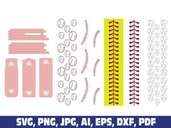 baseball-glitter-pen-wraps