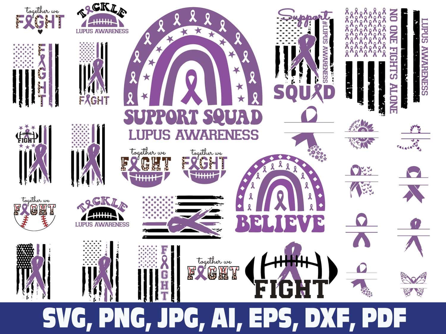 Lupus Svg Png Bundle Lupus Awareness Svg Instant Download ...