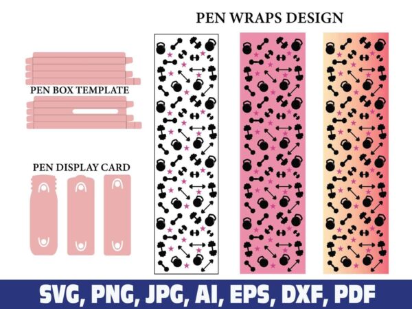 fitness-glitter-pen-wraps-gym-women