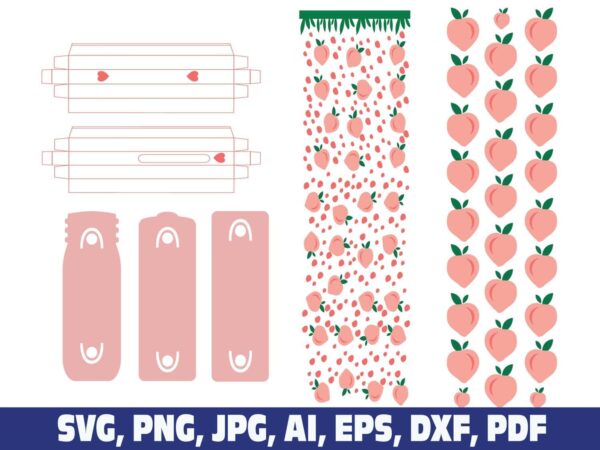 peach-glitter-pen-wraps