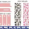 Leopard Heart Print Glitter Pen Wraps leopard-heart-print-glitter-pen-wraps