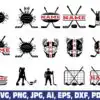 Hockey Split Name Frame Svg Png hockey-split-name-frame-svg-png
