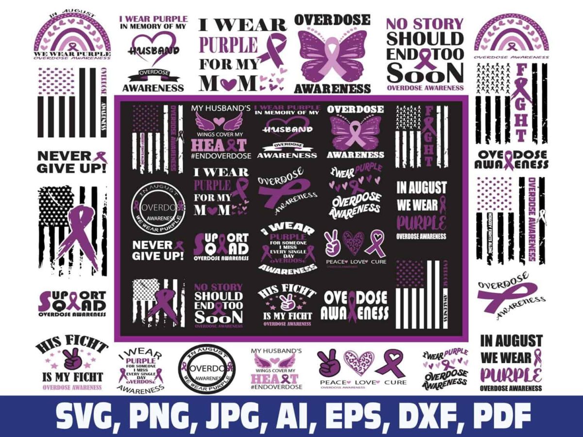 overdose-awareness-svg-png-bundle