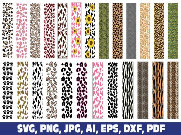 animal-print-glitter-pen-wraps