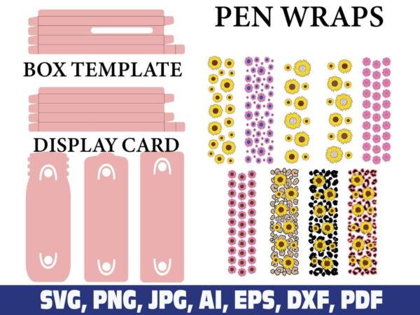 sunflower-glitter-pen-wraps-leopard