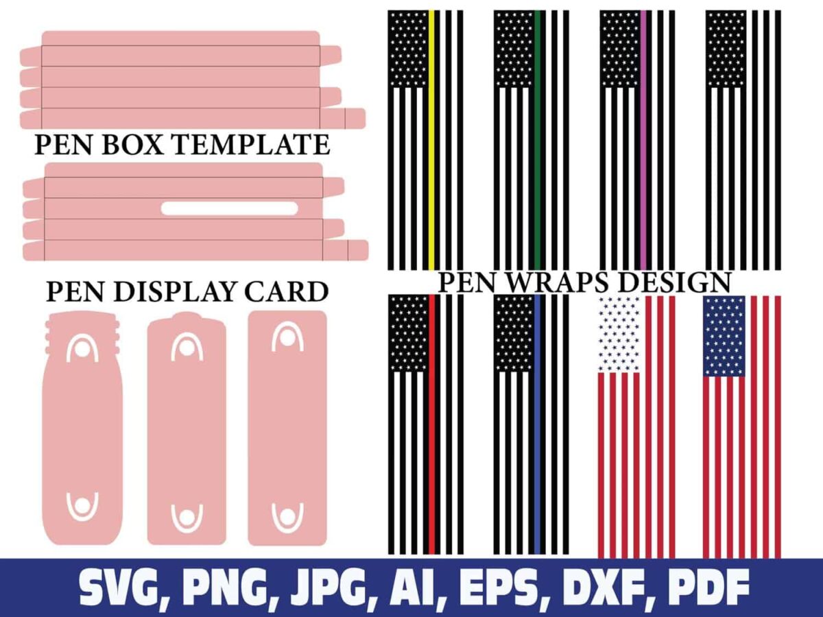 thin-red-blue-yellow-green-flag-pen