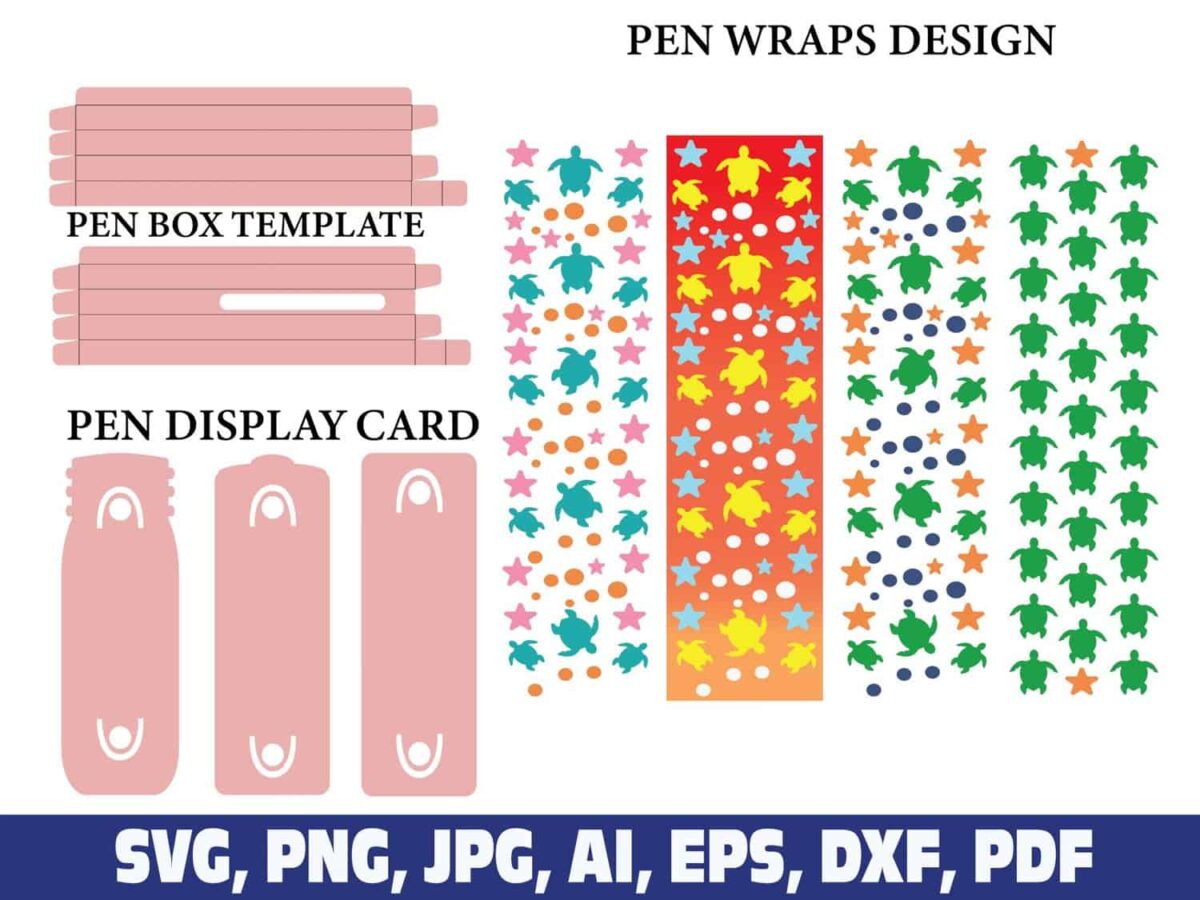 turtle-glitter-pen-wraps